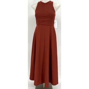 NWT Athleta Dress Hybrid Support Midi MSRP $128 XS Flared Padded Racerback